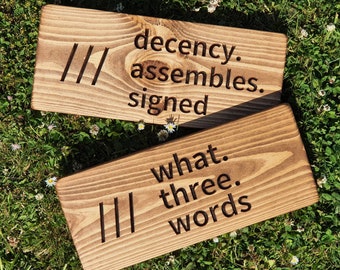 what3words Personalised Rustic Sign