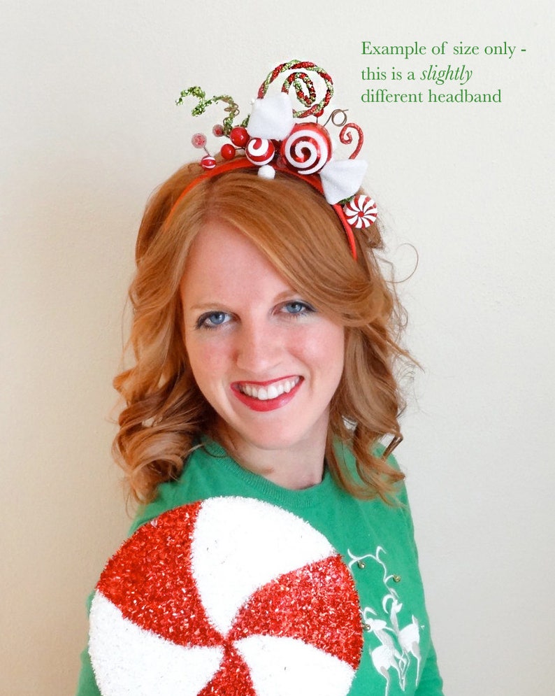 Candy Cane Headband Holiday Headband Christmas Headband Etsy
