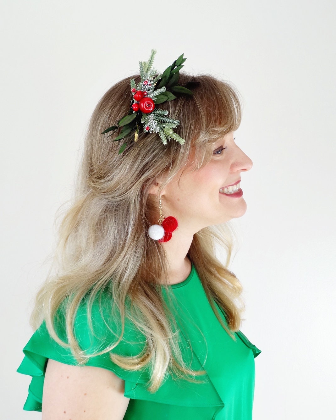 Christmas headband women christmas headband for adults holly | Etsy