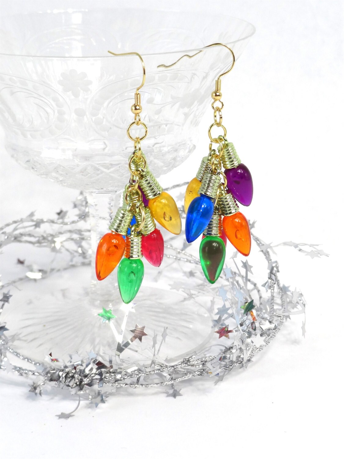 Christmas Earrings Lights Christmas Light Bulb Lightbulb Etsy