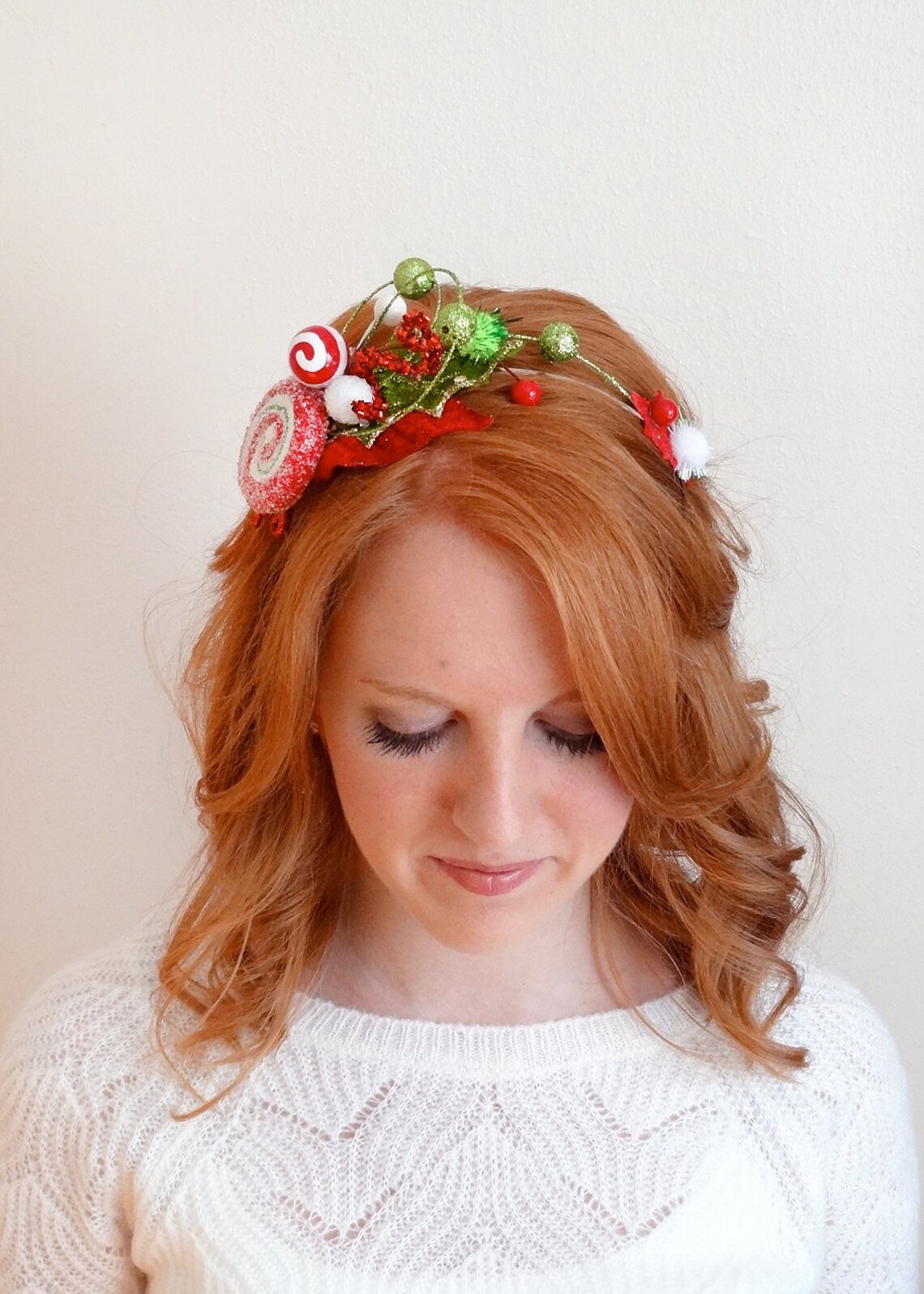 Christmas candy headband ugly sweater party headband holiday Etsy