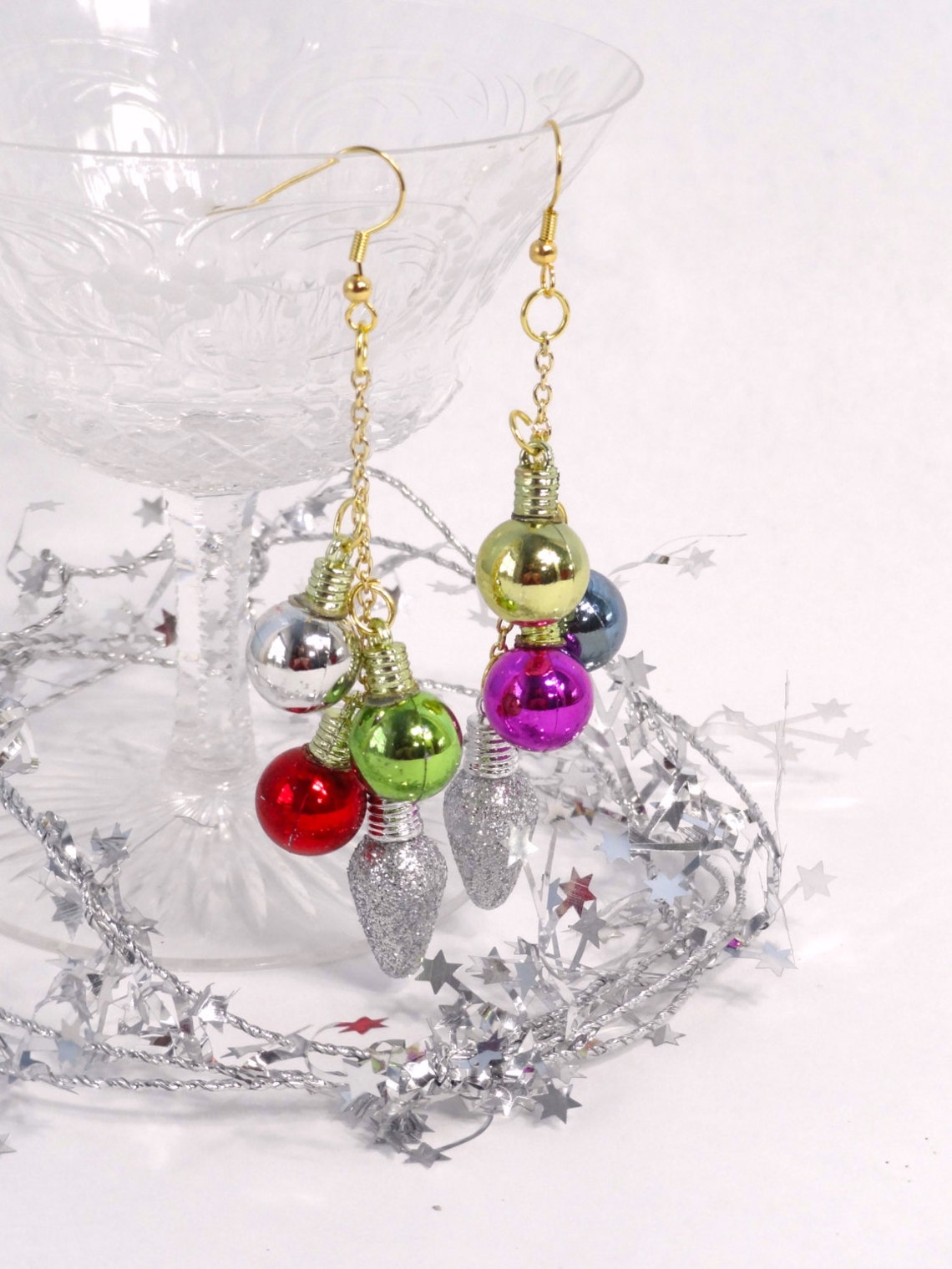 Mini Ornament Earrings Christmas Earrings Holiday Earrings Etsy
