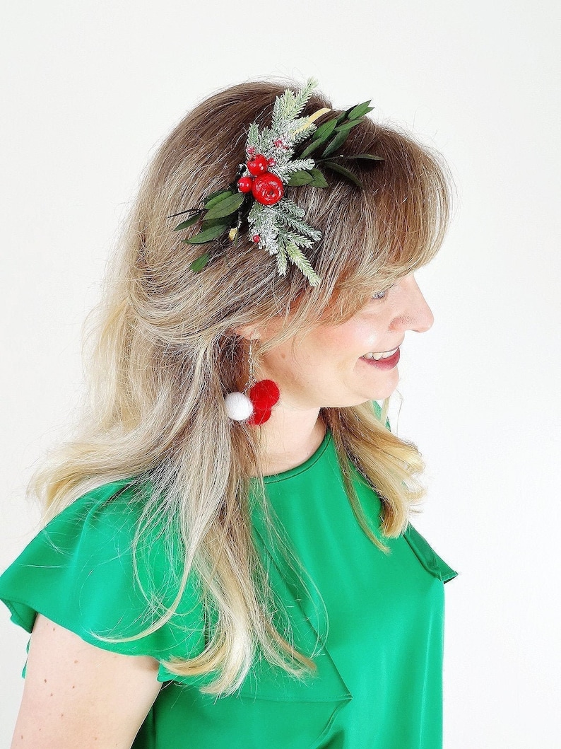Christmas headband women christmas headband for adults holly Etsy
