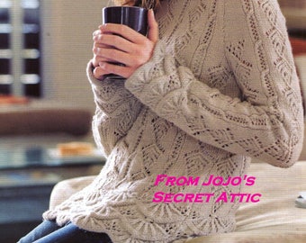 PDF DK Knitting Pattern Ladies Sweater