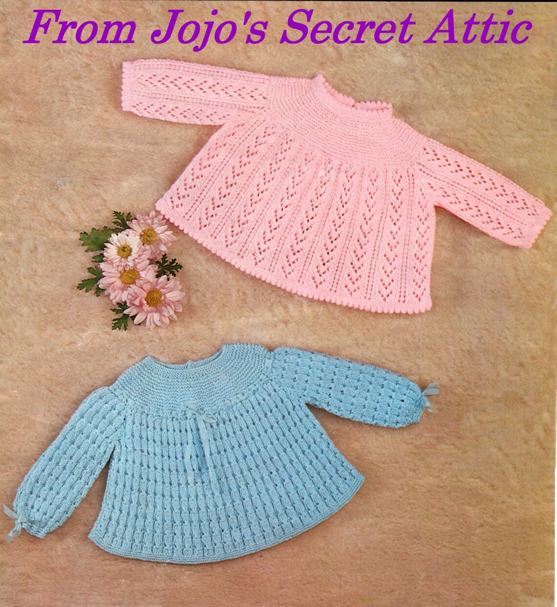 Sirdar 4 Ply Baby Knitting Pattern 3275 2 Angel Tops Etsy
