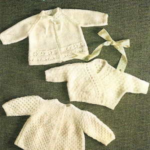 Vintage Double Knitting Pattern 2 Raglan Coats + Cardigan