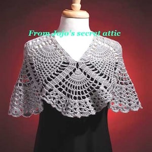 PDF Crochet Pattern to make beautiful pineapple cowl - wedding or summer evening