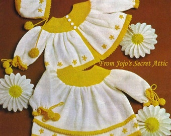 Pdf Baby knitting pattern The Daisy Princess