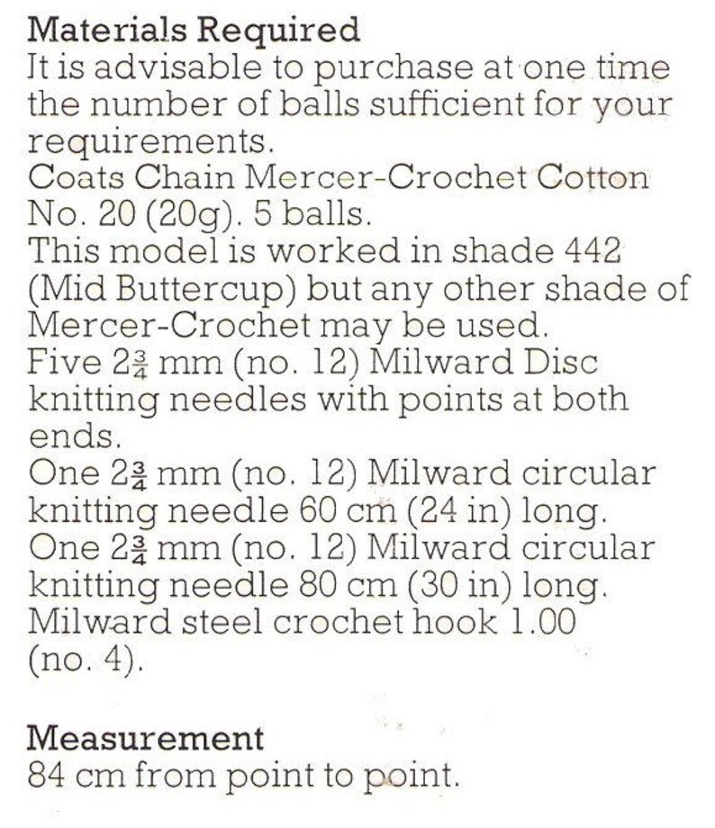 Vintage Knitting Pattern to make Table Centre image 3