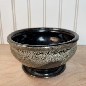 Bruning Pottery black Glazed Bowl – Snohomish, Washington (5” Diameter)
