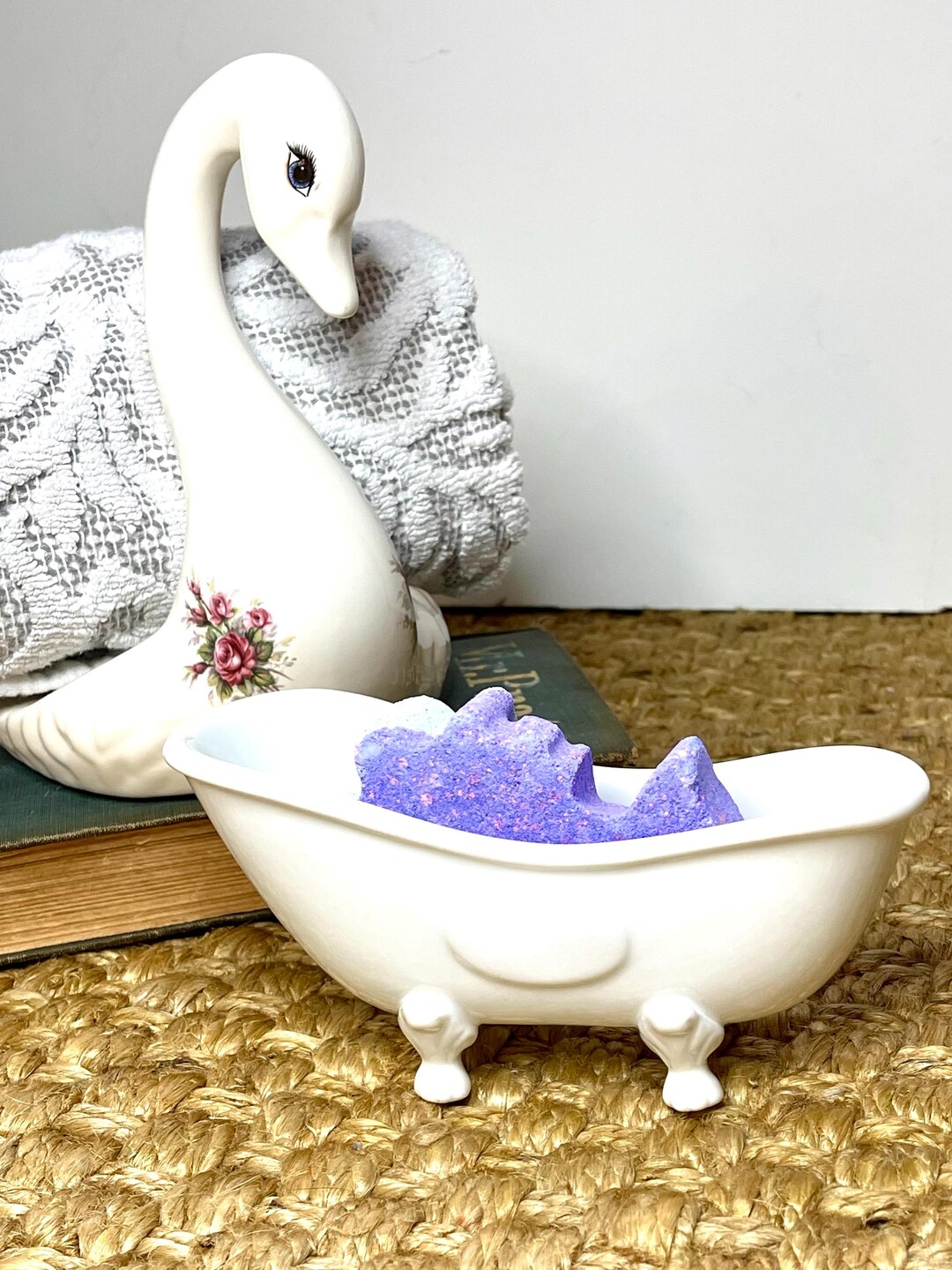 Mini White Porcelain Clawfoot Bathtub Soap Holder Vintage-style ...