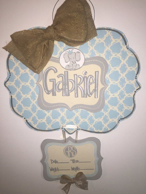 hospital door birth announcements