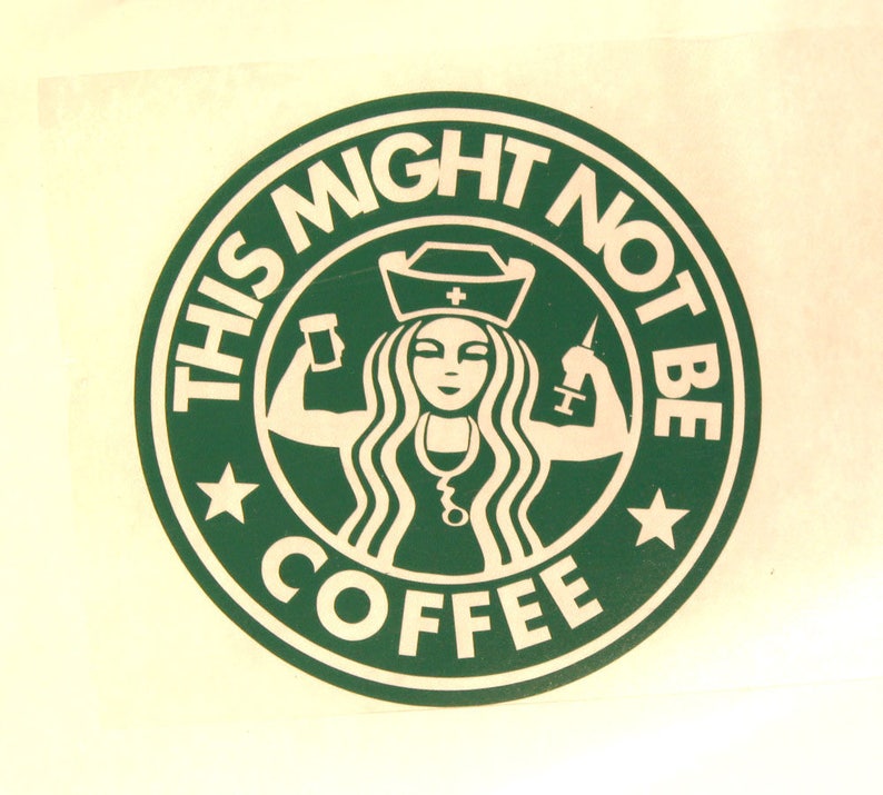NURSE Starbucks Sticker Starbucks Decal Glitter or Regular Etsy