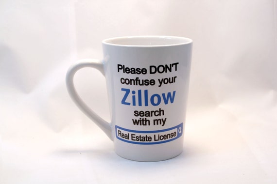 real estate zillow coffee mug realtor gift real estate etsy