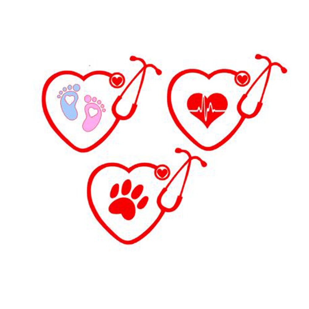 Download Heart Stethoscope Sticker Baby Feet Stethoscope HeartBeat ...
