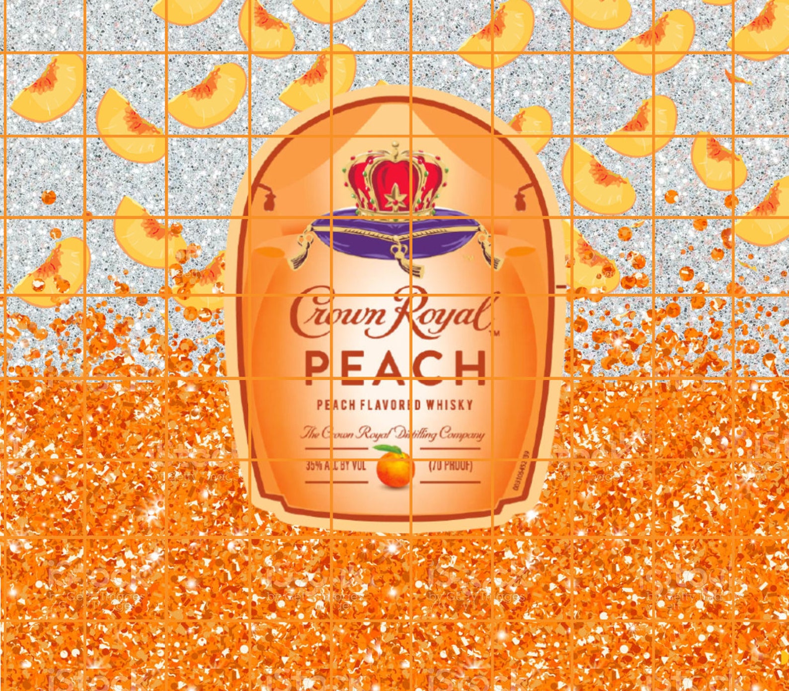 Peach Crown Peach Crown Tumbler Wrap Bundle digital Etsy