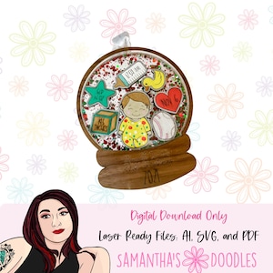 Snowglobe Shaker Ornament SVG File - Baby&#39;s First Christmas - New Baby Christmas Tree Ornaments - Christmas Ornaments Cute - DIGITAL FILE