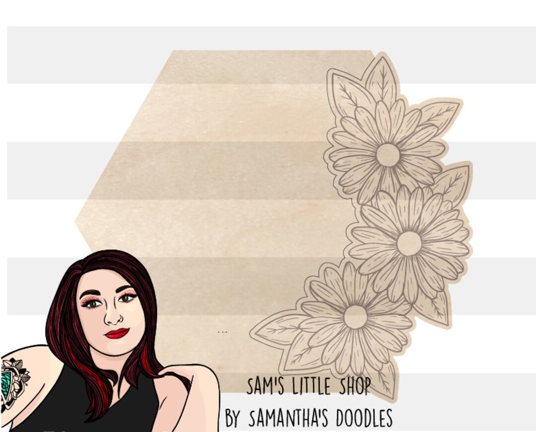 Daisy Backer Daisy Backer ENGRAVING SVG File for Laser Cut Signs Personal/commercial ...