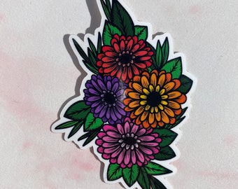 Flower Doodle Waterproof Sticker by SamanthasDoodles - 2x3