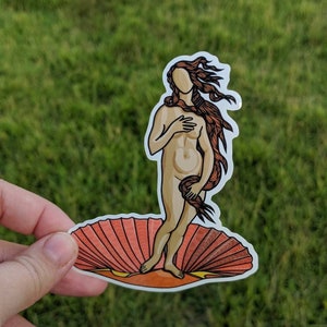 Waterproof "Goddess" Sticker - Art History Vinyl Stickers, Water Bottle Decals, Laptop Stickers - Classic Art water bottle Sticker