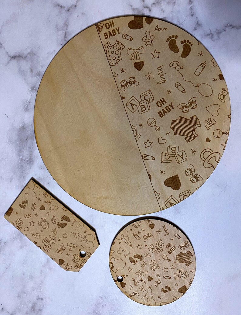 Baby Shower Gift Tags Oh Baby Doodle Engraving Pattern File Bundle Laser Engraving Files New Baby Doodle Engraving Pattern