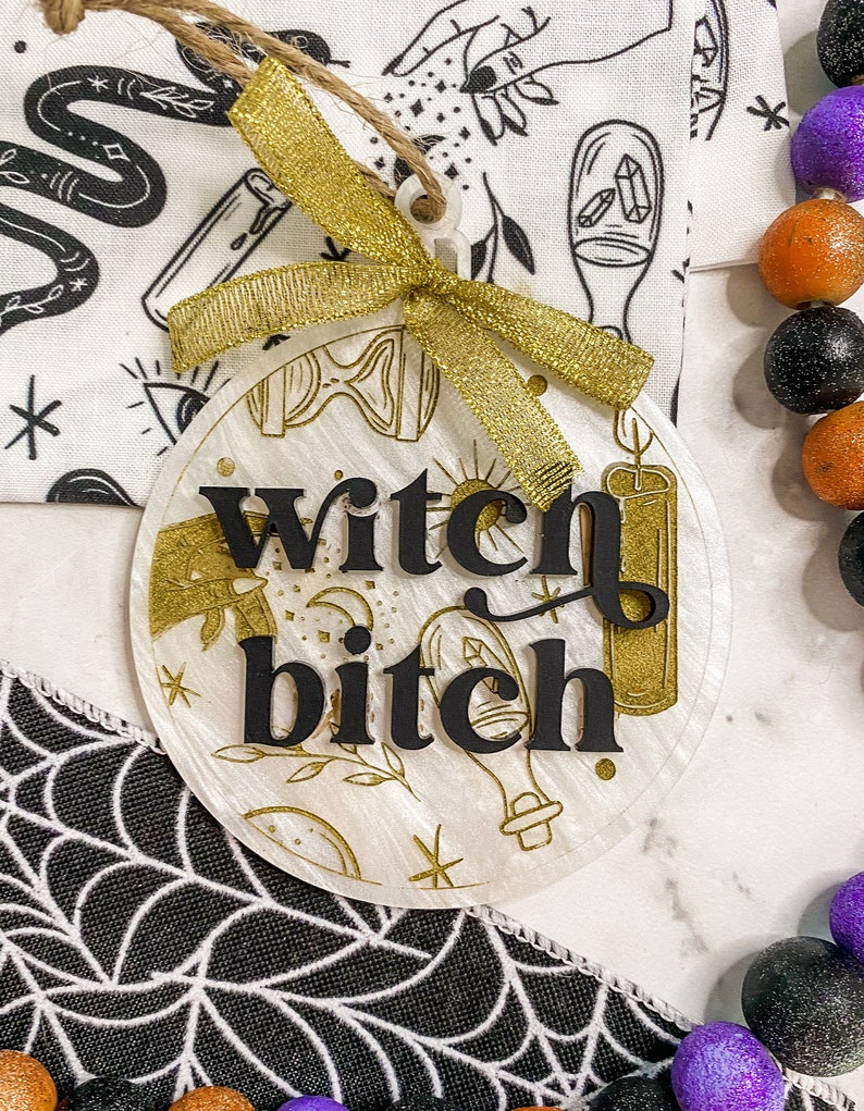Witchy Ornaments SVG Bundle: Engraved Witchmas Designs (Digital Download) image 7