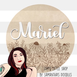 Mariel Wildflower Bunch Engraving File- Flower Doodle Files - Samantha&#39;s Doodles Flower SVG Engraving File