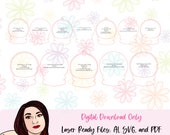 Snowglobe Shaker Ornament SVG File - Ornament Pieces ONLY - no icons - Shaker Christmas Tree Ornament - DIGITAL File Only