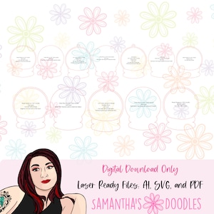 Snowglobe Shaker Ornament SVG File - Ornament Pieces ONLY - no icons - Shaker Christmas Tree Ornament - DIGITAL File Only