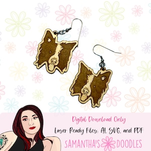 Border Collies - Dog Breed Engraving Earrings | Dog Themed Gifts | Earrings for Dog Lovers