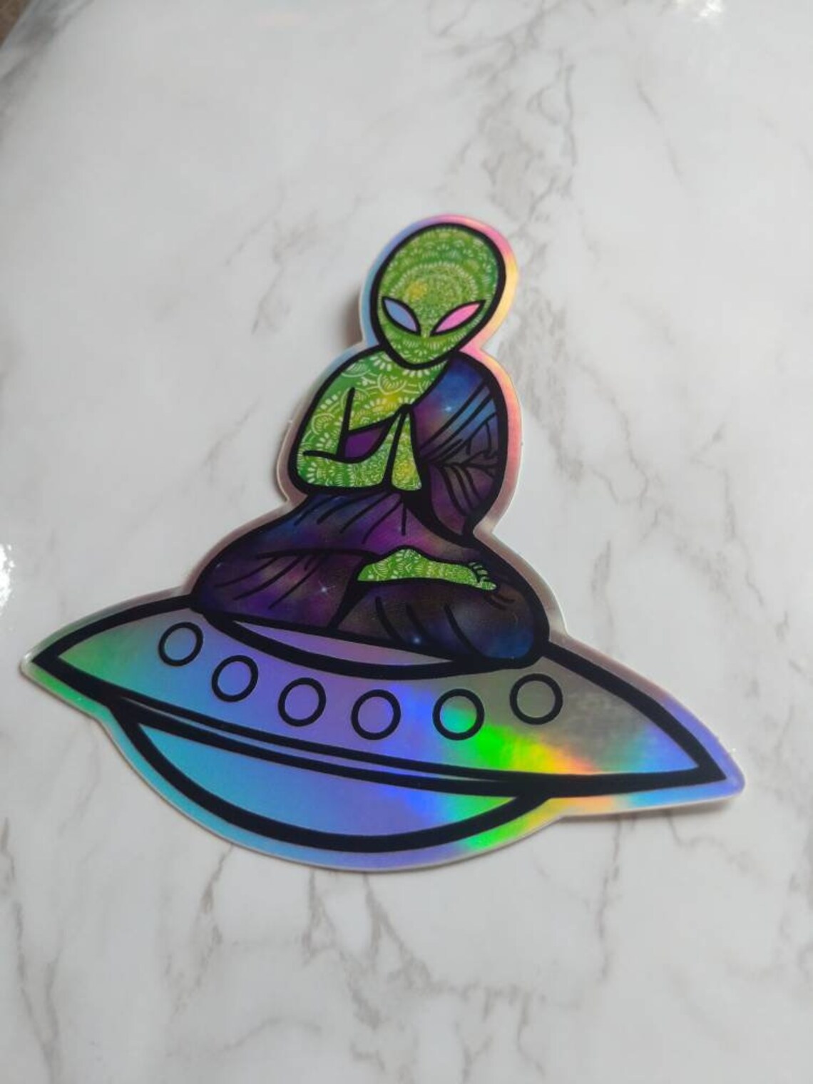 Holographic Sticker/ Alien Hologram/ Spaceship Sticker/ Vinyl | Etsy