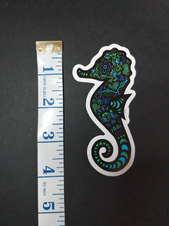 Patterned Seahorse Animal Car Bumper Sticker Decal 6/'/' or 8/'/' 5/'/' 3/'/'