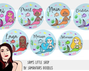 Mermaid SVG Bundle: 7 Nautical Girl Room Sign Files (Digital Download)