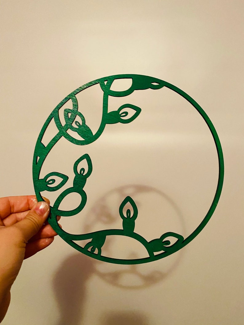 Christmas Lights Wreath SVG Cute Handdrawn Holiday SVG FILE Etsy