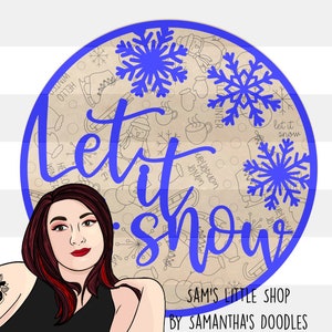 Layered Let It Snow Winter Wonderland Doodle Sign SVG Laser - Etsy