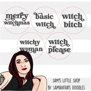 Witchy Ornaments SVG Bundle: Engraved Witchmas Designs (Digital Download) image 2