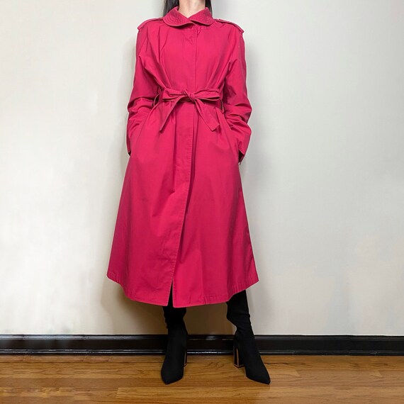 Vintage pink trench coat by Misty Harbor size 10