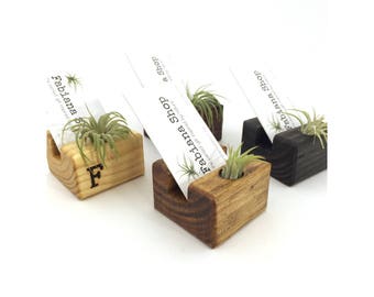 vertical business card holderset of 12 desk decor office decor with air plant upcycled 1 character personalized air plant desk office - Business Card Holder Desk vertical business card holderset of 12 desk decor office decor with air plant upcycled 1 character personalized air plant desk office - Business Card Holder Desk