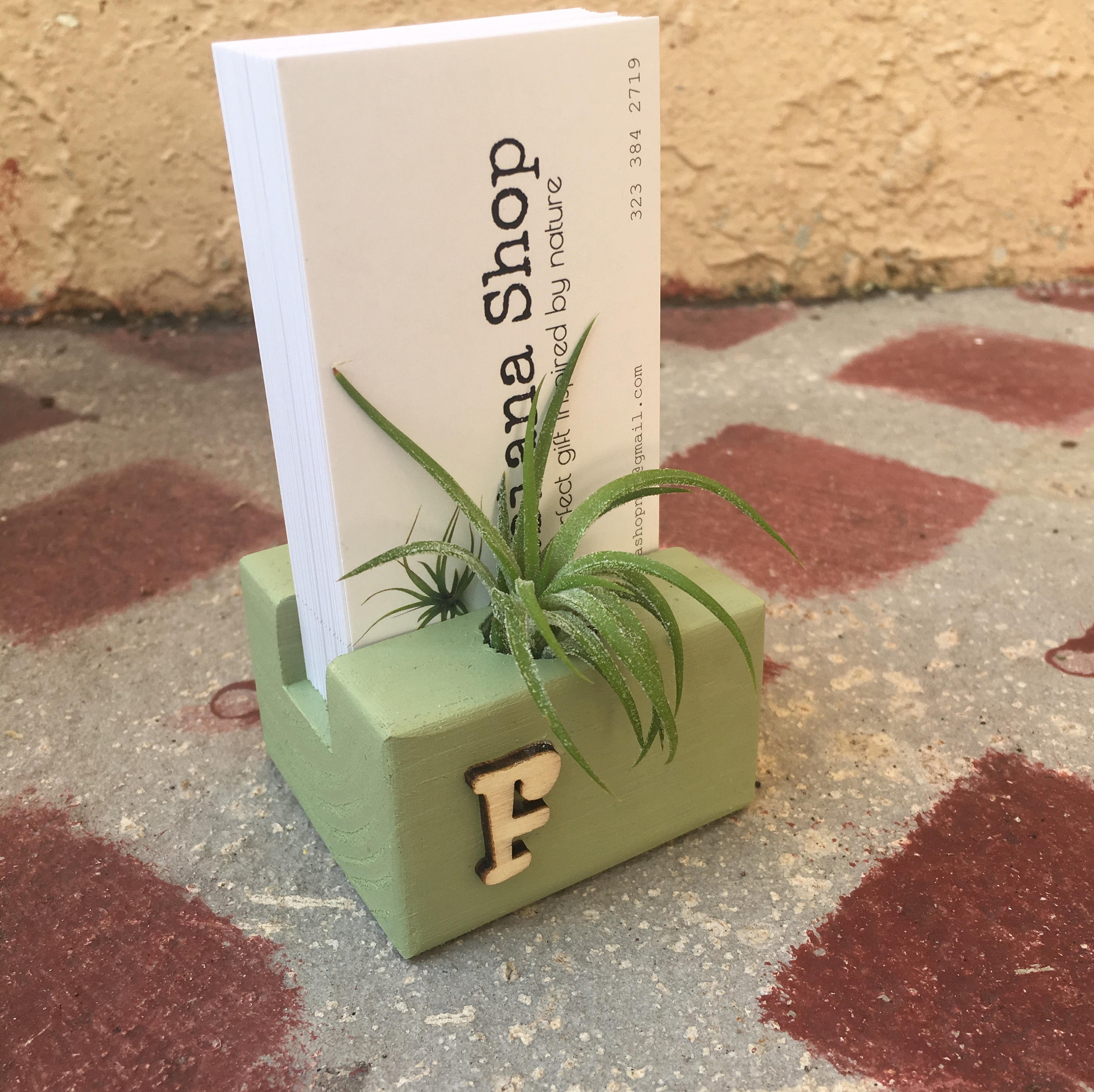 Vertical Business Card Holder Desk Decor Office Decor Desk Etsy