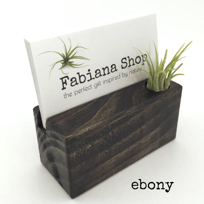Business Card Holder Desk Decor Office Decor Recipe Card Etsy