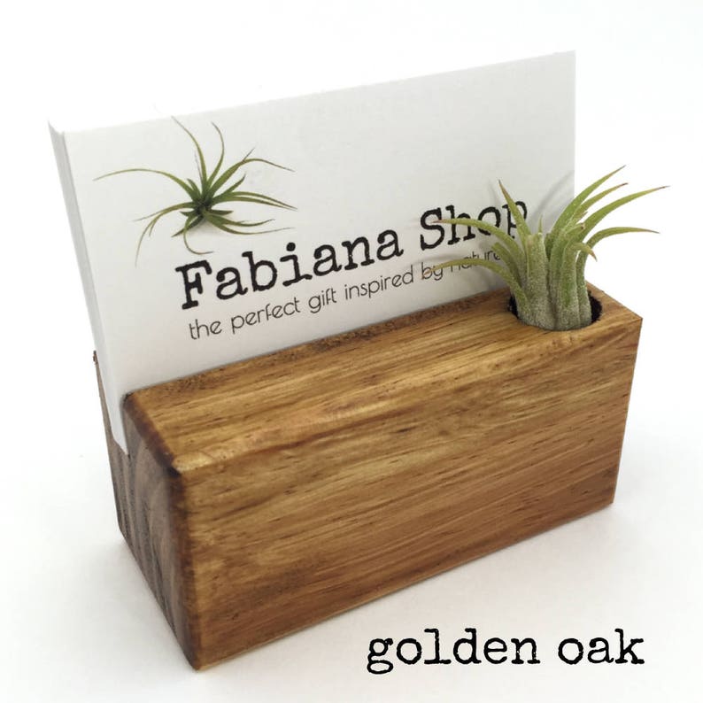 Business Card Holder Desk Decor Office Decor Recipe Card Etsy