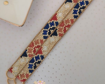Art Deco peyote bracelet diagram PDF