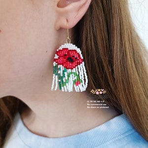 Poppy earrings diagram and tutorial PDF
