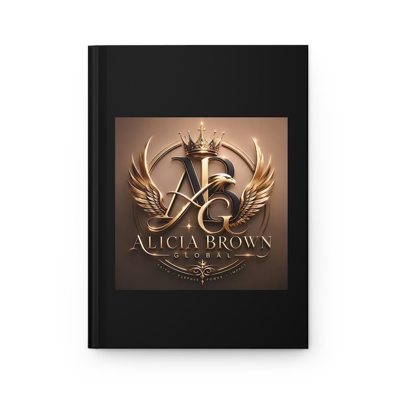 Luxury Black Gold Journal: Alicia Brown Global Faith Purpose Power Impact image 2