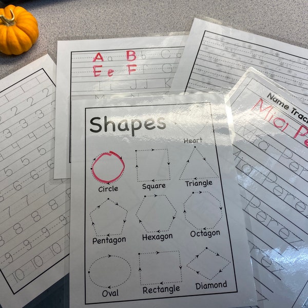 Alphabet Tracing Sheet Etsy