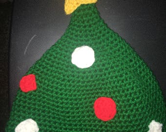 Crocheted Christmas Tree Hat