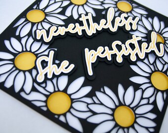 Custom Paper Cut Flowers Graduation Cap Topper Inspired by Shadow Box