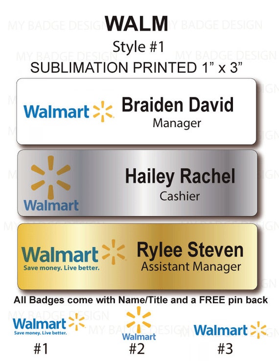 Walmart Employee Name Badge