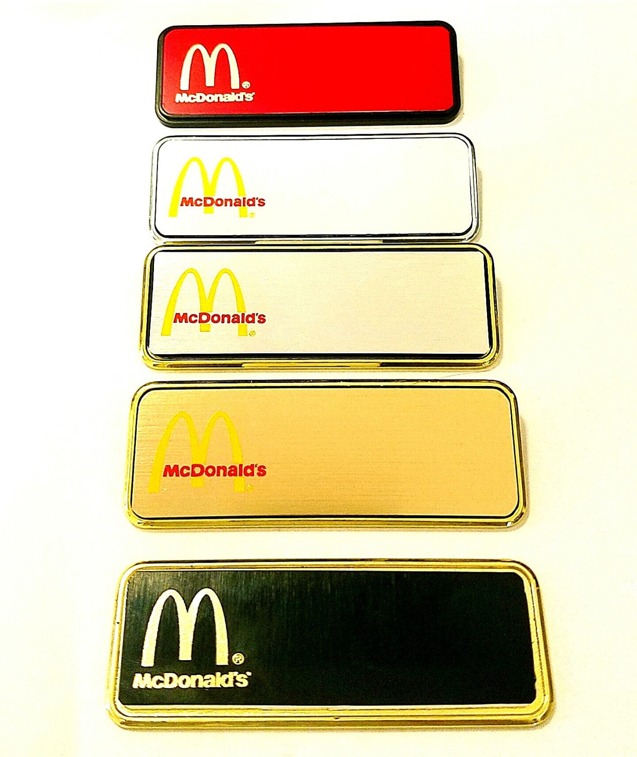 McDonalds Framed 1 x 3 Name Badge with up to Etsy