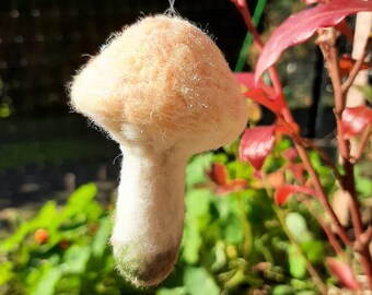 Beaded Needle Felted Mushroom Ornament Etsy